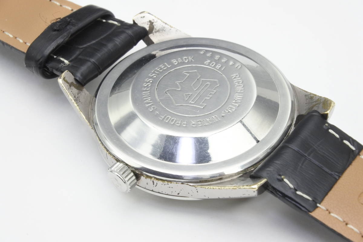 ☆人気モデル　１９６０年代　リコー RICOH AUTO DELUXE　8 ２１石 自動巻紳士腕時計　お洒落逸品_画像9
