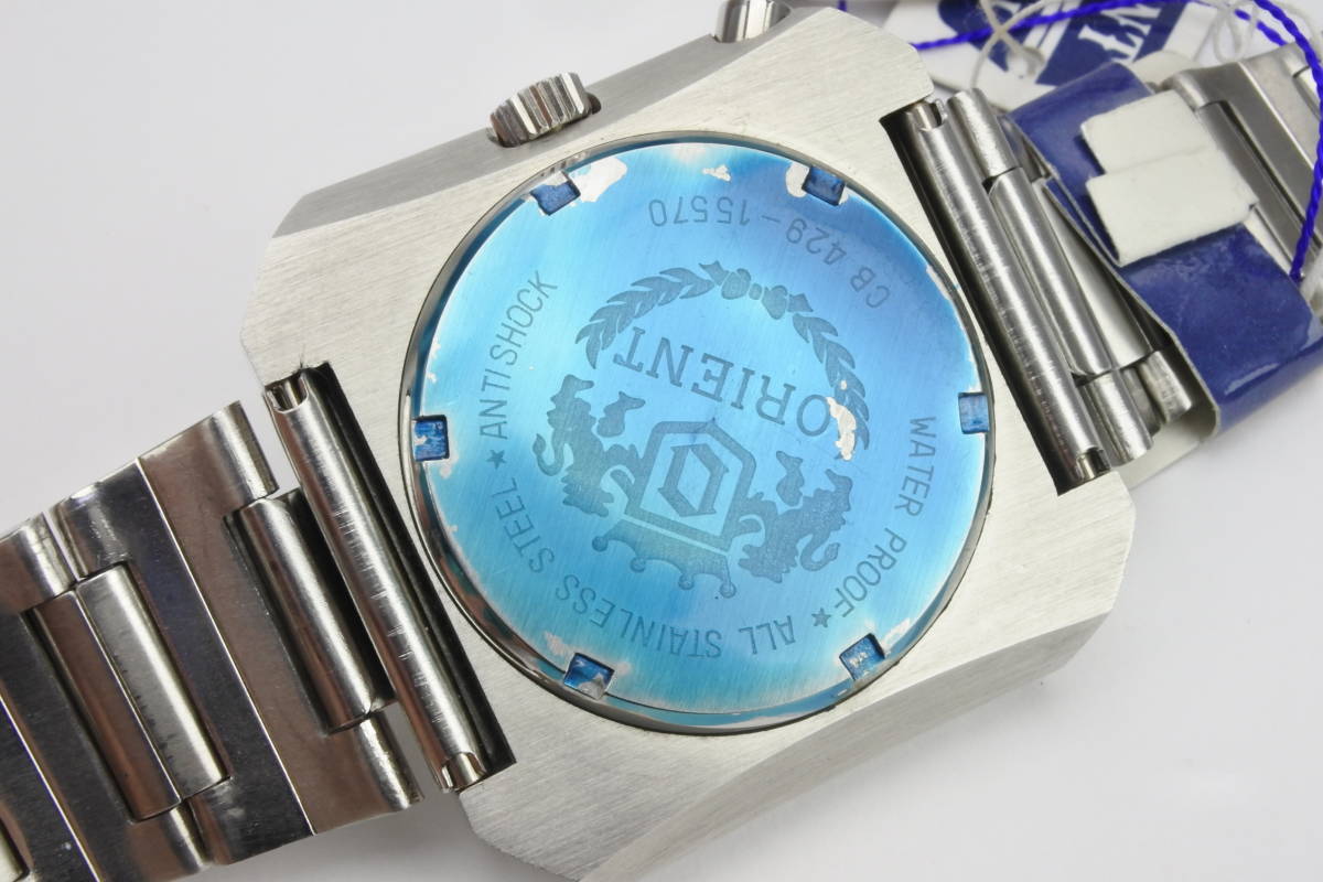  чудо не использовался товар * 1970 годы ORIENT CHRONOACE SPECIAL 21 камень самозаводящиеся часы джентльмен наручные часы с биркой неиспользуемый товар 