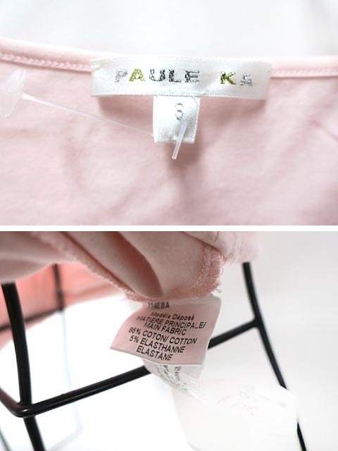 [ б/у ]PAULE KA paul (pole) ka tops женский cut and sewn розовый безрукавка хлопок S цена снижена 