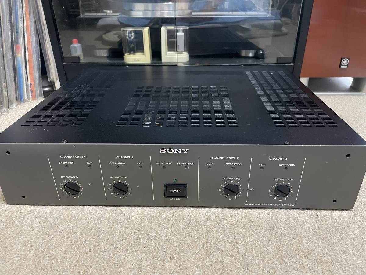 SONYパワーアンプSRP-P4005動作品の美品BTL接続150Wハイパワー www