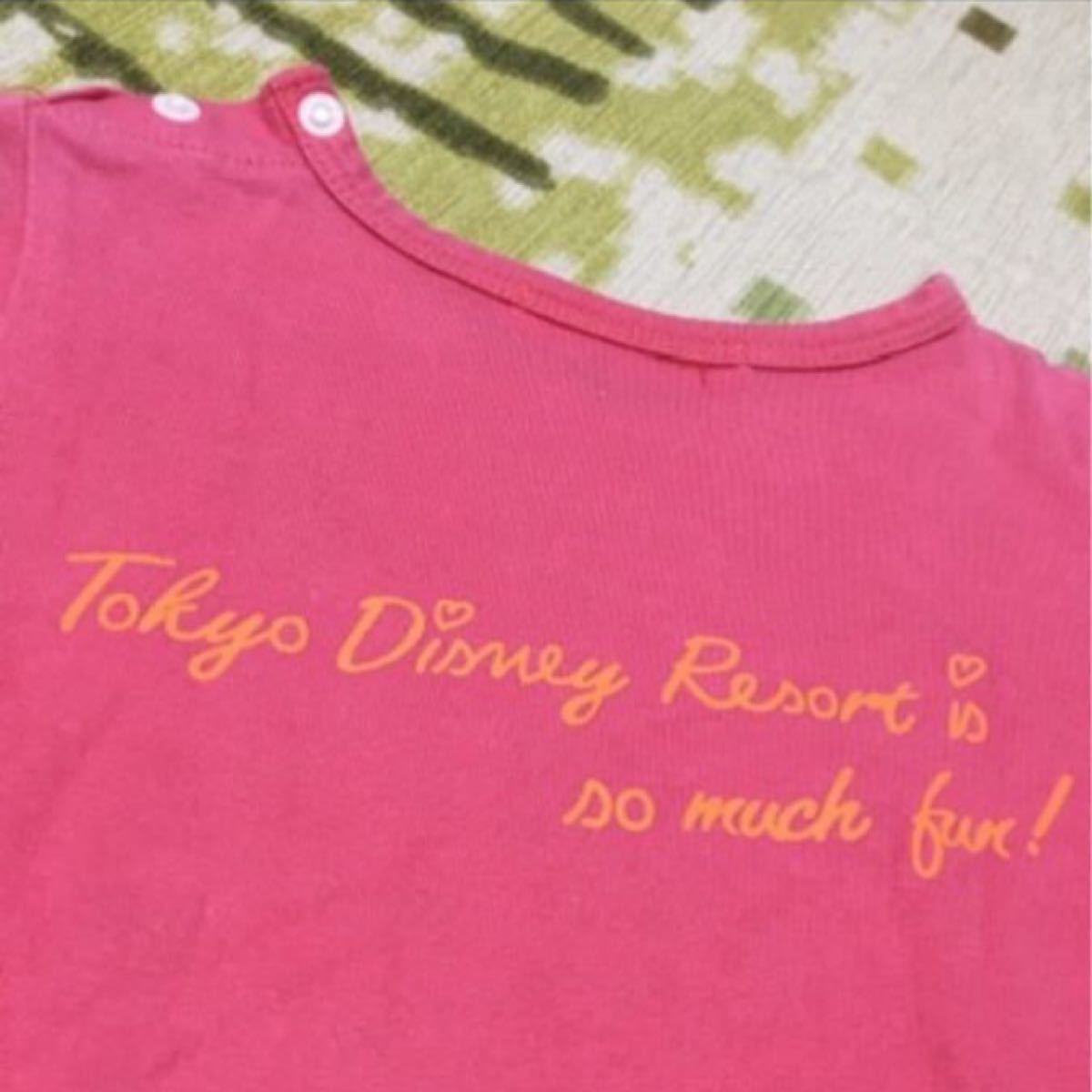 ★週末限定セール価格★ Disney ディズニーリゾート♪ ミニーちゃんTシャツ☆80cm ピンク色 ミッキーマウス 半袖Tシャツ