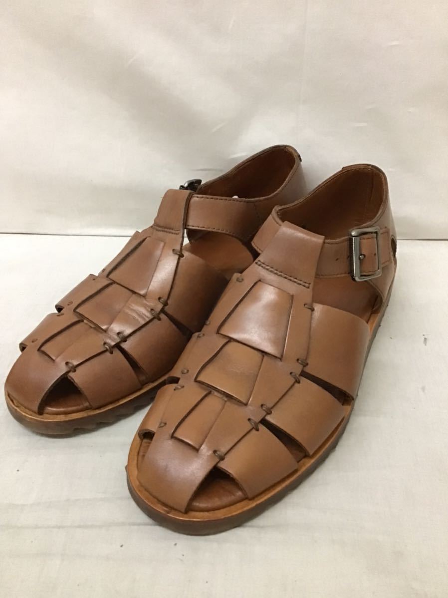 220604【Paraboot】パラブーツ サンダル 41 ブラウン レザー PACIFIC