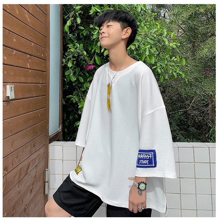 メンズ トップス 長袖 ダメージ ホワイト 韓国 ストリート 通販