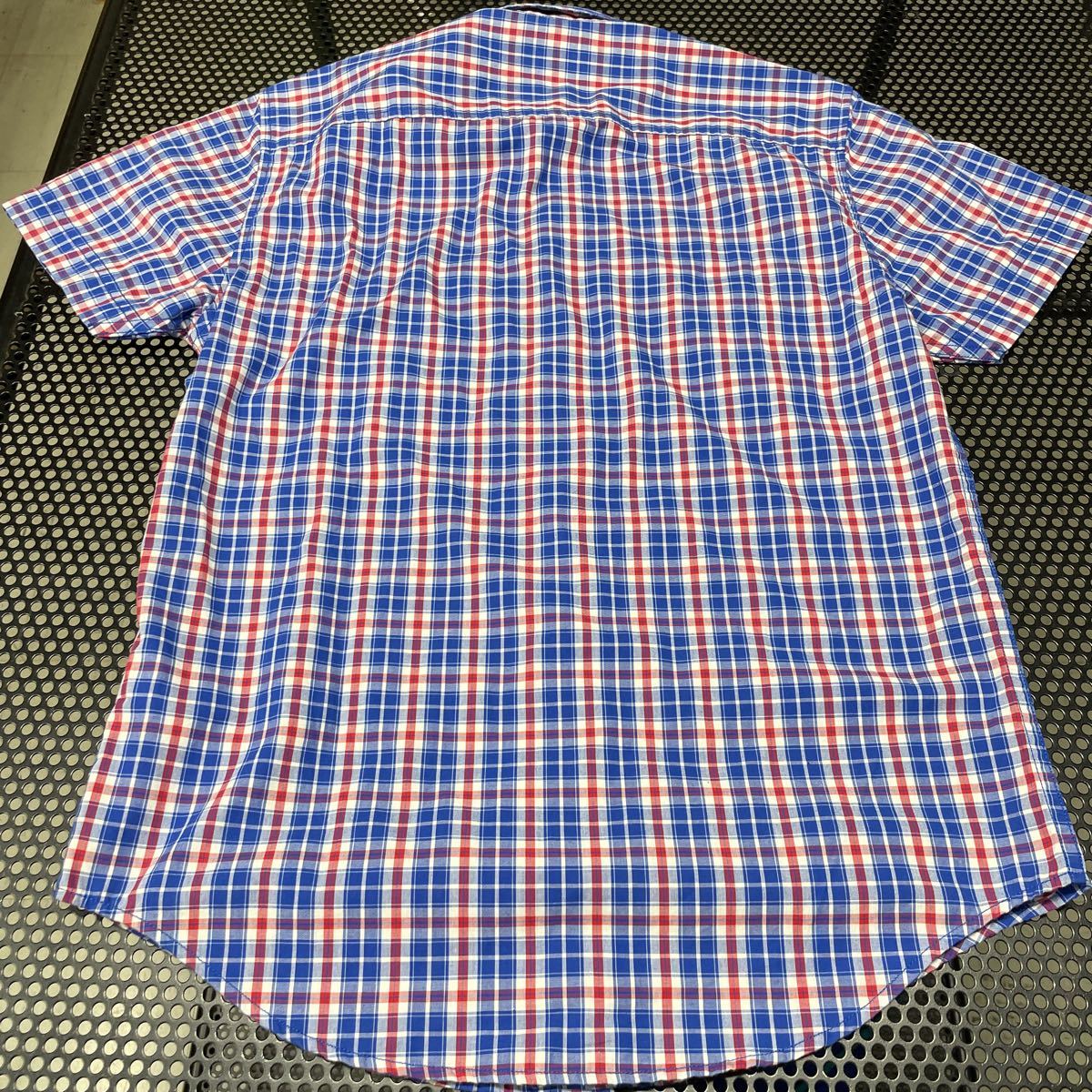 ティンバーランド timberland 半袖 チェックシャツ Sサイズ ブルー 青 半袖シャツ チェック柄_画像8