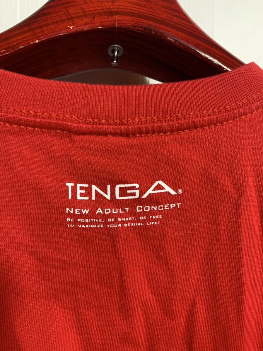 TENGA テンガ　キャブクロージング　エルヴィスプレスリー　LOVE ME TENDERパロディ　LOVE ME TENGA. ラブミーテンガ　Tシャツ　赤　M_画像8