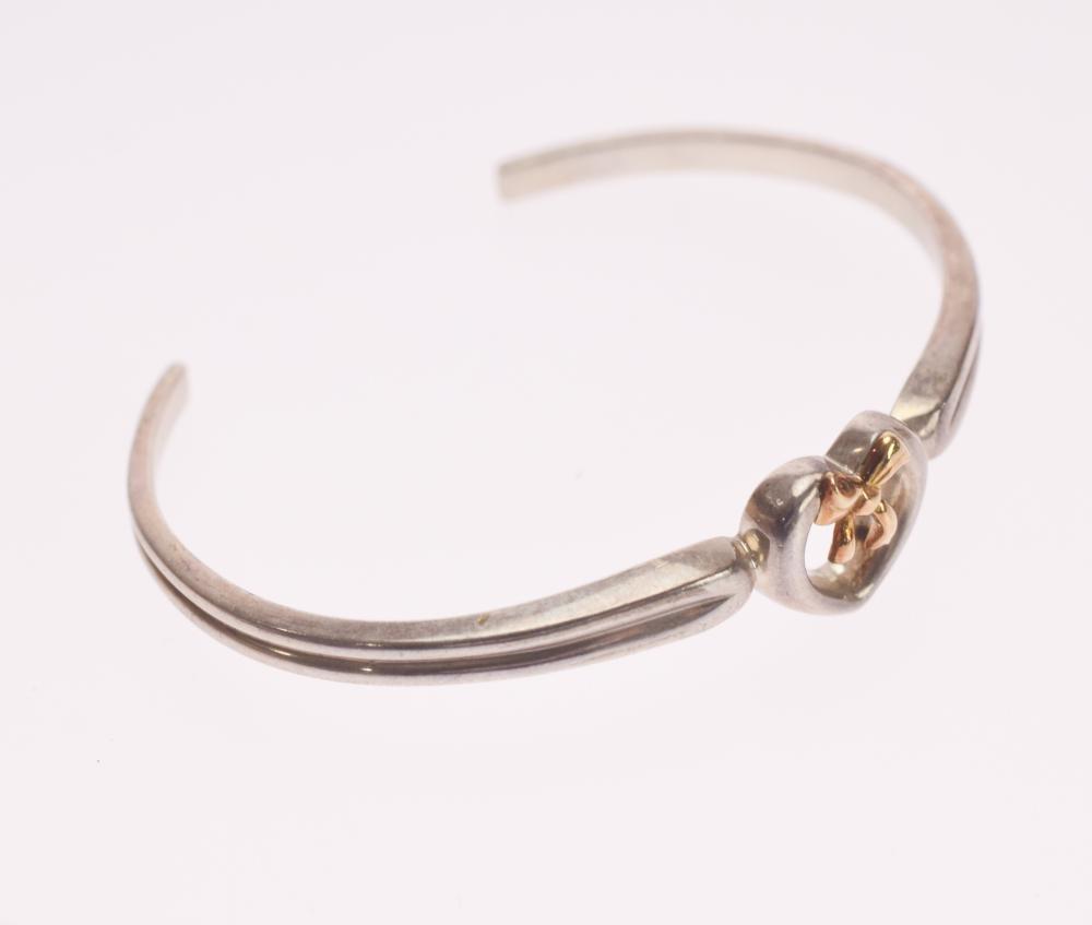 品】 Tiffany & Co. ティファニー ハート リボン バックル SV925 K18