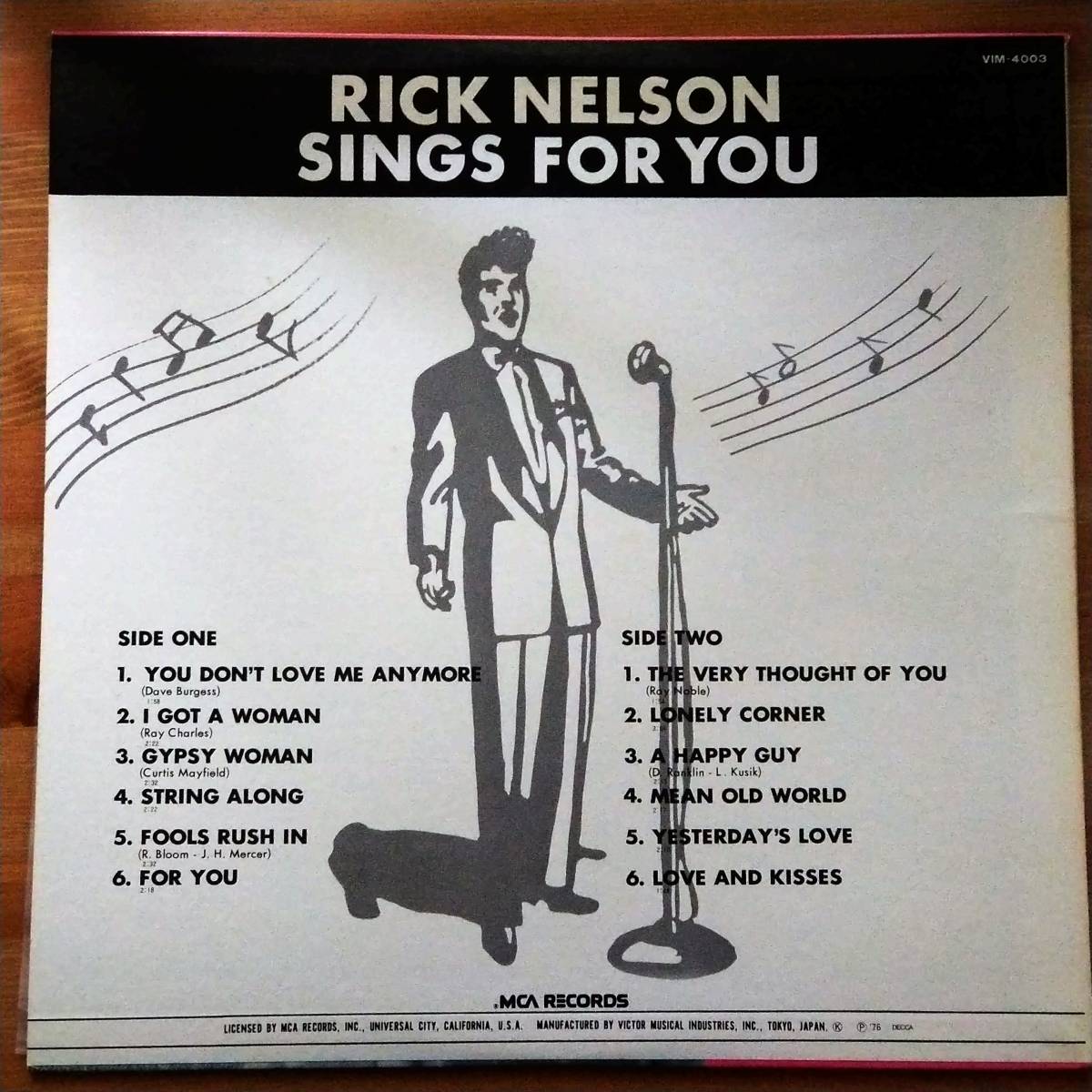 RICK NELSON / SINGS FOR YOU_画像2