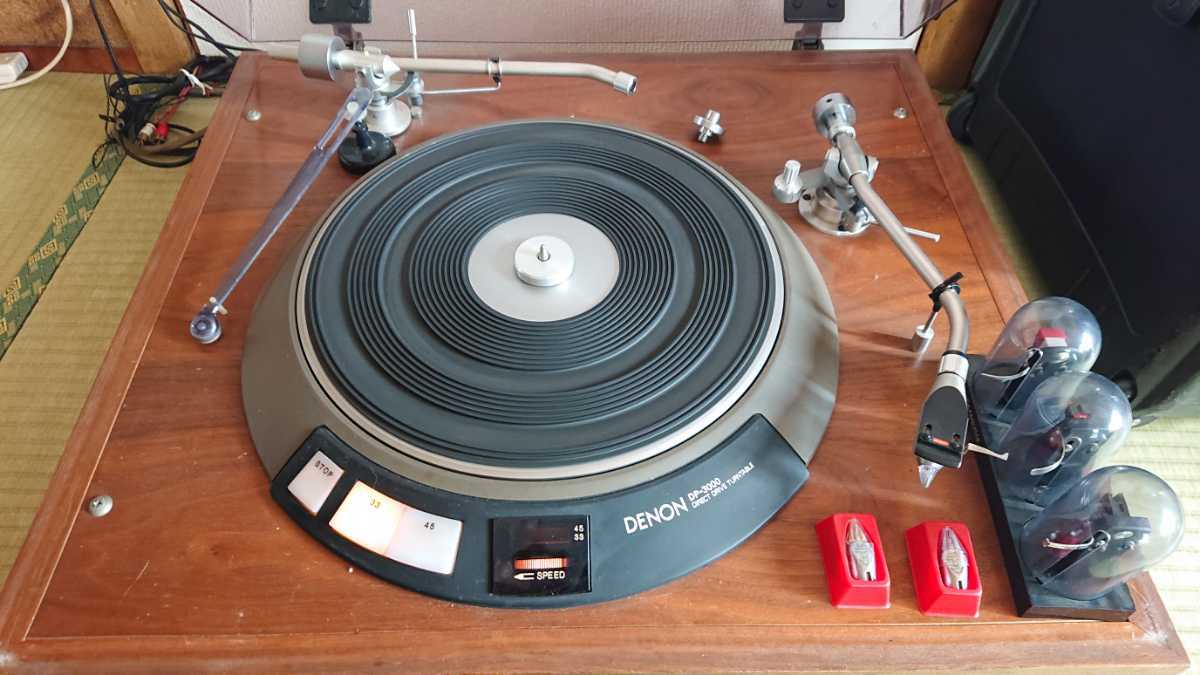 デノン レコードプレイヤー DP-3000、カートリッジ、新品交換針付-
