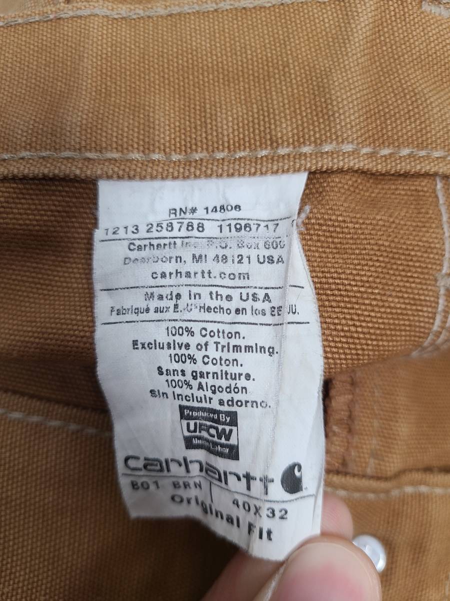 Carhartt/カーハート/ペインターパンツ/ダブルニー/40×32/B01 BRN/USA