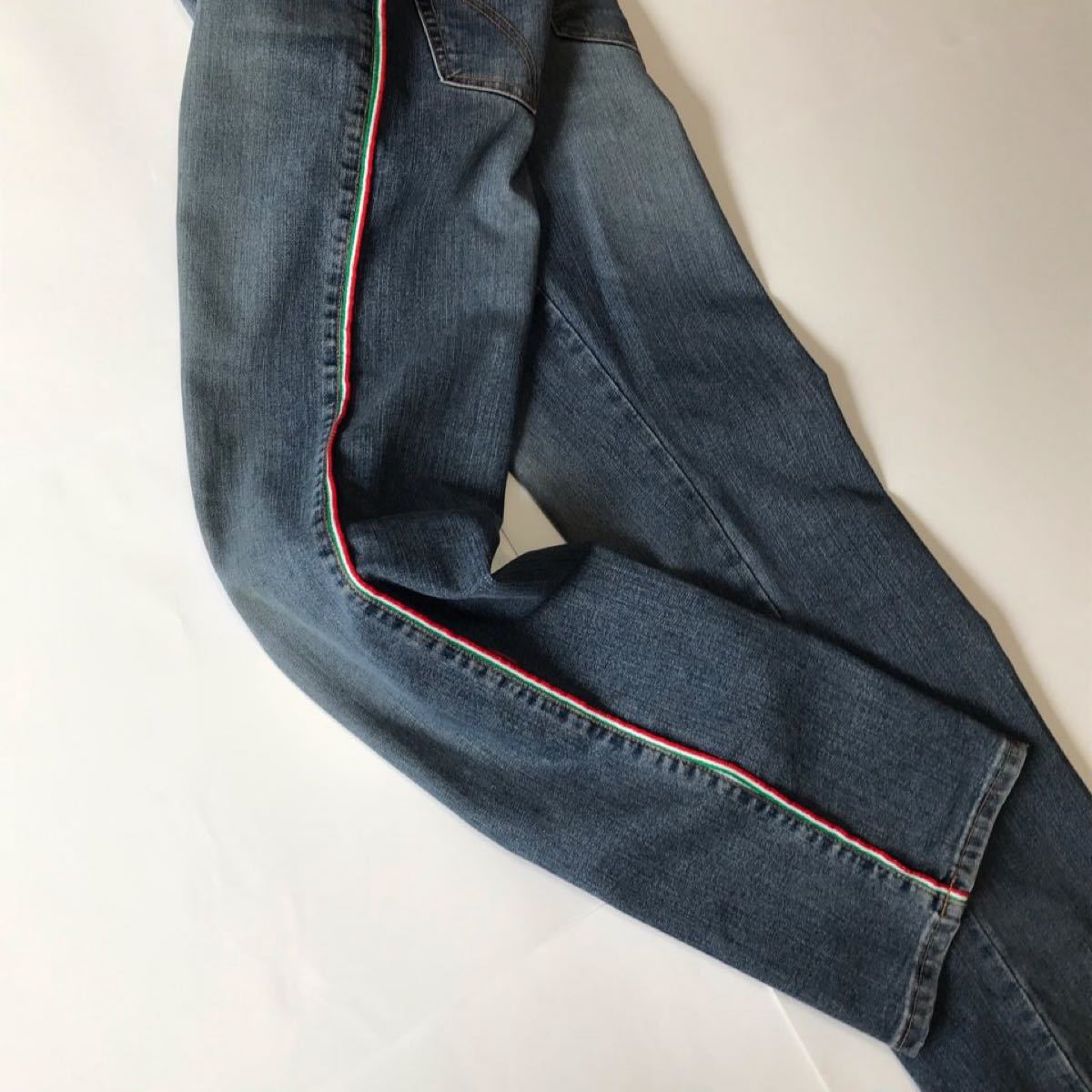 Rare 00s D&G DOLCE&GABBANA side tricolore Italy line denim