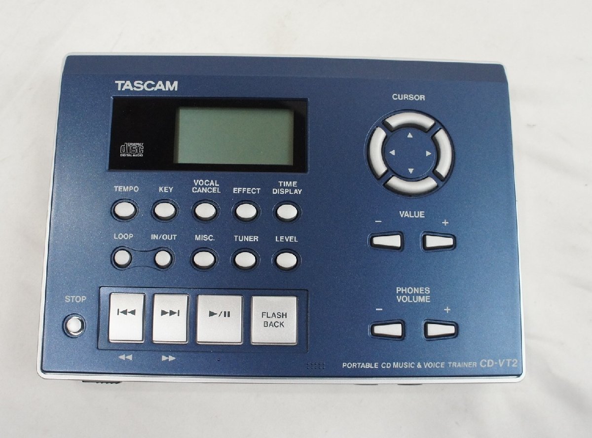 25☆【美品】ACアダプター付き TASCAM CDボーカルトレーナー CD-VT2 +