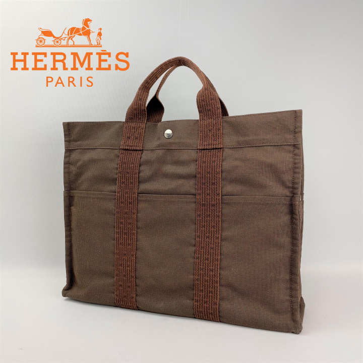 ■HERMES エルメス■ エールライン トートMM キャンバス トートバッグ ユニセックス 軽量