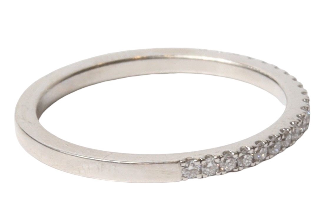 AHKAH Ahkah Pt900tina half Eternity ring diamond 0.16ct 9 number platinum ring accessory 