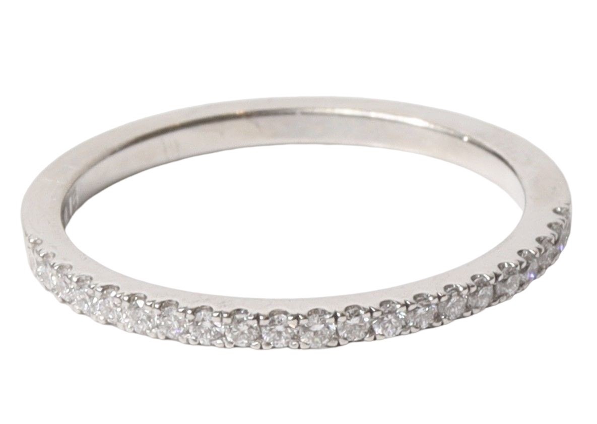 AHKAH Ahkah Pt900tina half Eternity ring diamond 0.16ct 9 number platinum ring accessory 