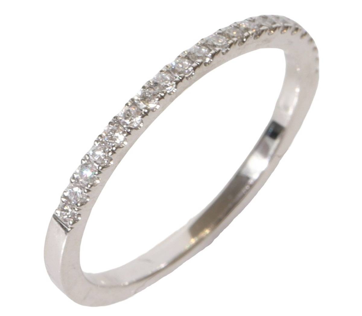 AHKAH アーカー Pt900 ティナ ハーフエタニティ リング ダイヤモンド 0.16ct 9号 プラチナ 指輪 アクセサリー