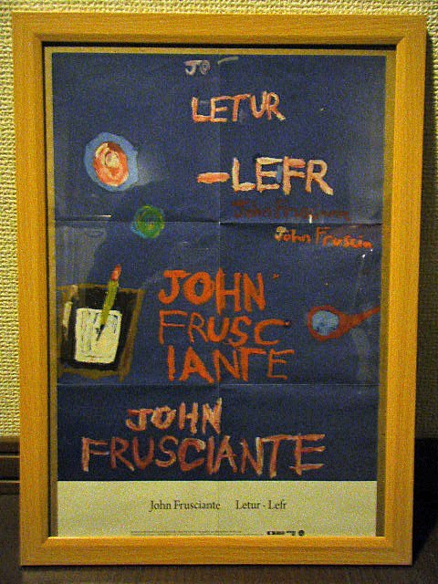 入手困難!☆john frusciante ジョン フルシアンテ 額付ポスター