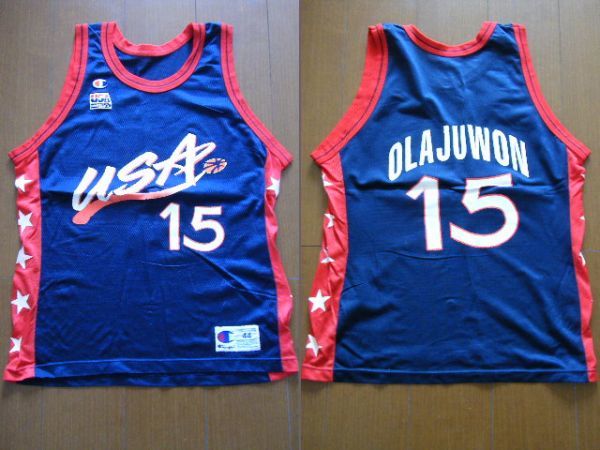 【新発売】 96年★NBA チャンピオン製 USA製 ドリームチーム3 アキーム オラジュワン タンクトップ ゲームシャツ DREAM TEAM NBA タンクトップ 【新発売】 96年★NBA チャンピオン製 USA製 ドリームチーム3 アキーム オラジュワン タンクトップ ゲームシャツ DREAM TEAM NBA タンクトップ