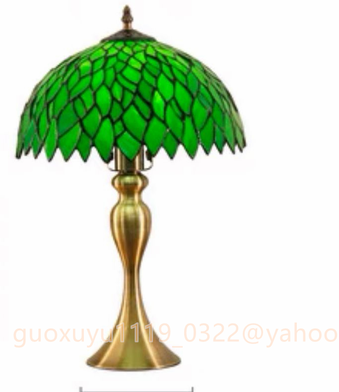  popular recommendation ** feeling of luxury overflow Tiffany stained glass lamp table light . green. feather * glass interior stand light 