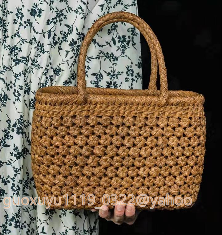ヤフオク! - 人気美品 職人手作り良品 山葡萄かごバッグ 手編...