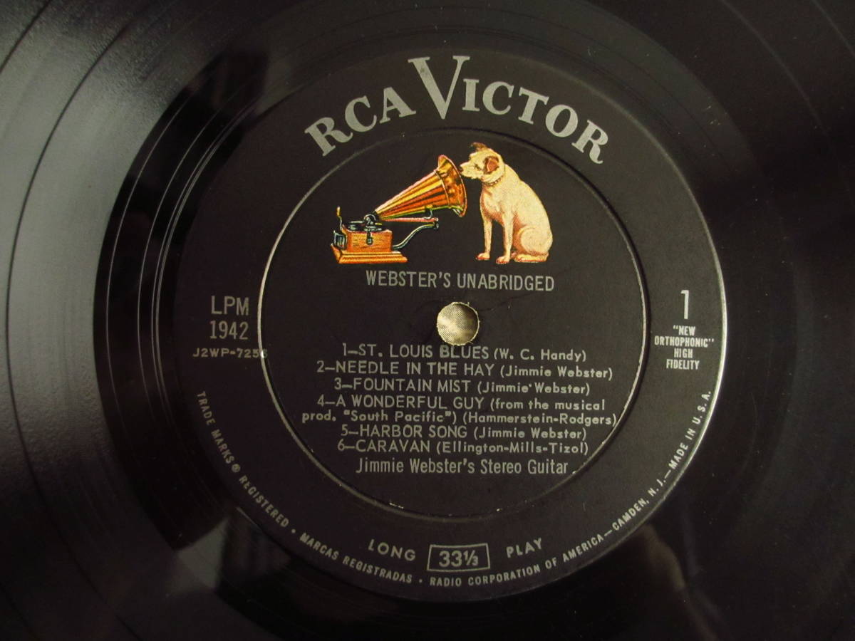 レア / Jimmie Webster / ジミーウェブスター / Webster's Unabridged / RCA Victor / LPM-1942 / MONO / US盤 / オリジナル_画像3