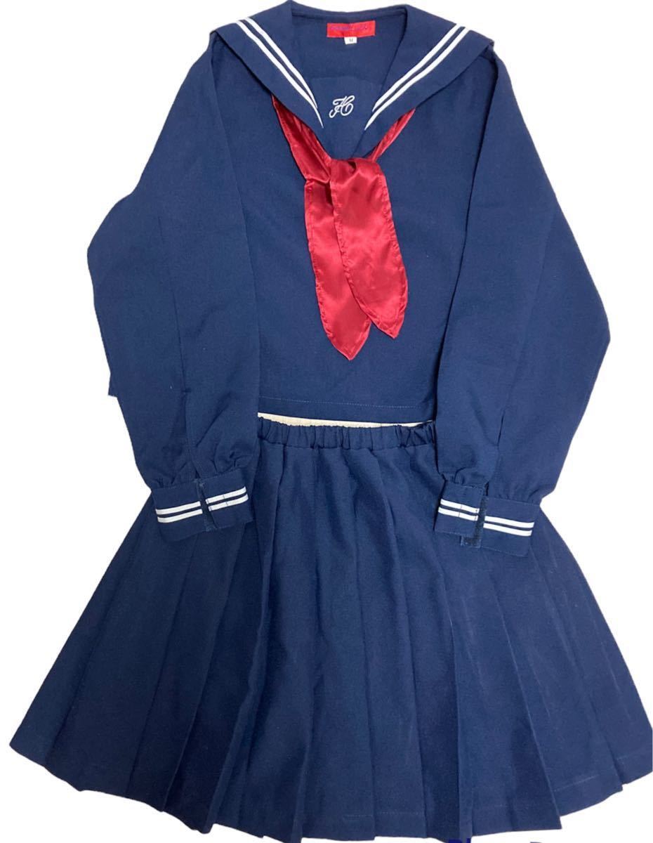 コスプレ  コスプレ衣装 セーラー服 長袖 中古品 USED イベント フリーサイズ ウエストゴム ミニスカ ハロウィン 衣装 