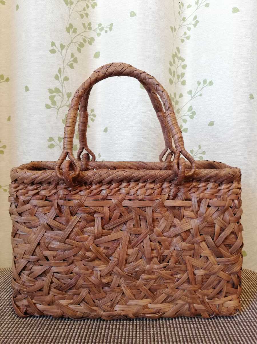 山葡萄皮 つる細工 バッグ-