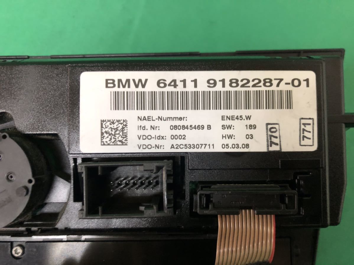 MM074 中古 BMW VR20 3シリーズ 320i 純正 エアコン A/C スイッチ 操作パネル 温度調節 動作保証 6411 9182287-01_画像8