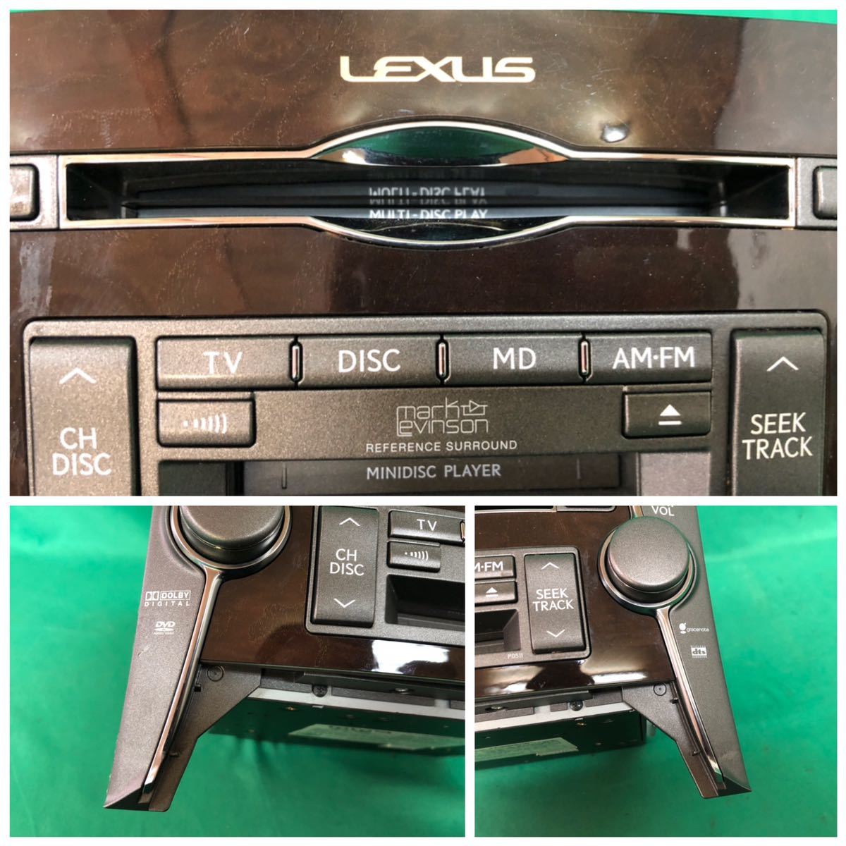 MP155 中古 レクサス LEXUS USF40 LS460 純正 PIONEER DVDチェンジャー 86120-50E90 オーディオ デッキ 木目調 ウッド 動作保証_画像10