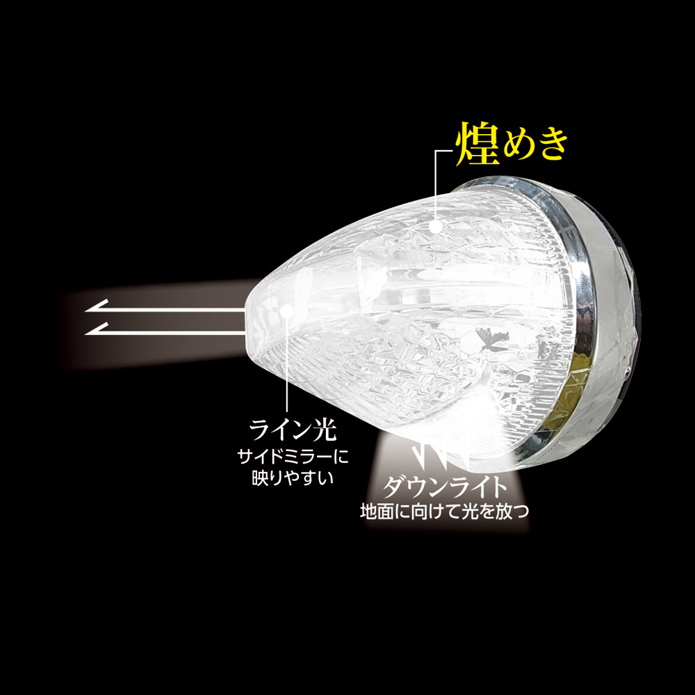 ファルコンマーカー　ウルトラホワイト　CE-1877　4個　一文字　純白　LEDマーカー ヤック　レトロ　デコトラ　トラックショップASC_画像7