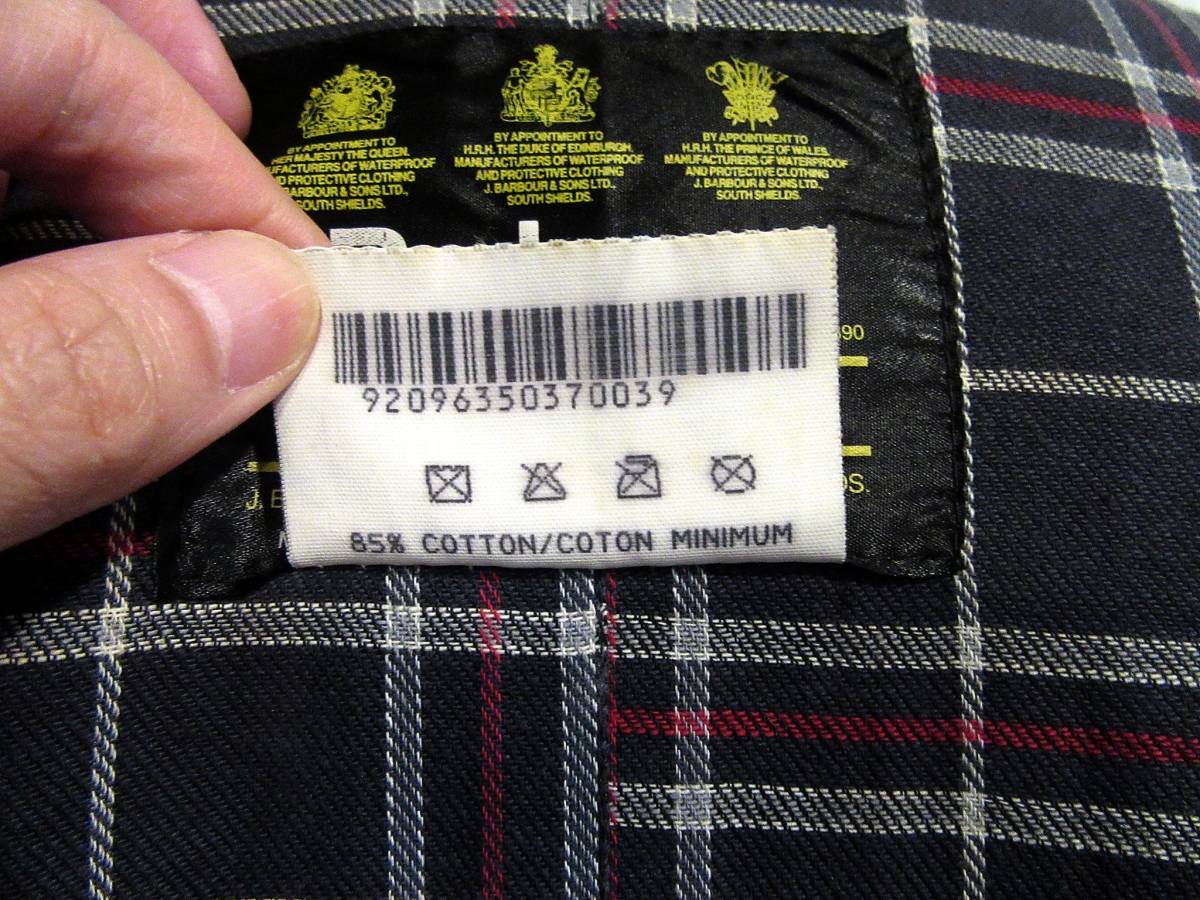 英国製ビンテージ 92年製 Barbour Trench Coat トレンチコート 36