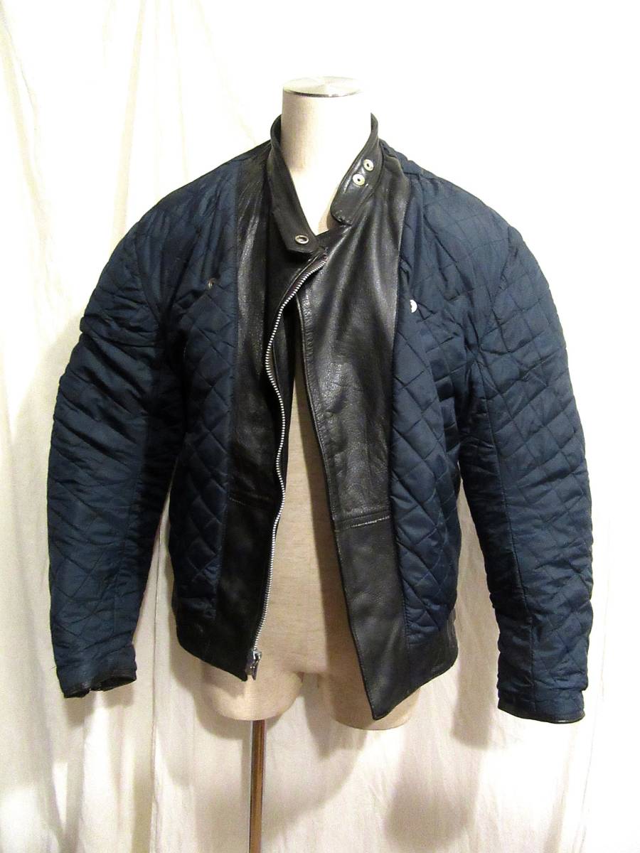 英国製Interstate Leathers ビンテージUKライダース 赤黒 表記42 英国製Interstate Leathers ビンテージUKライダース 赤黒 表記42
