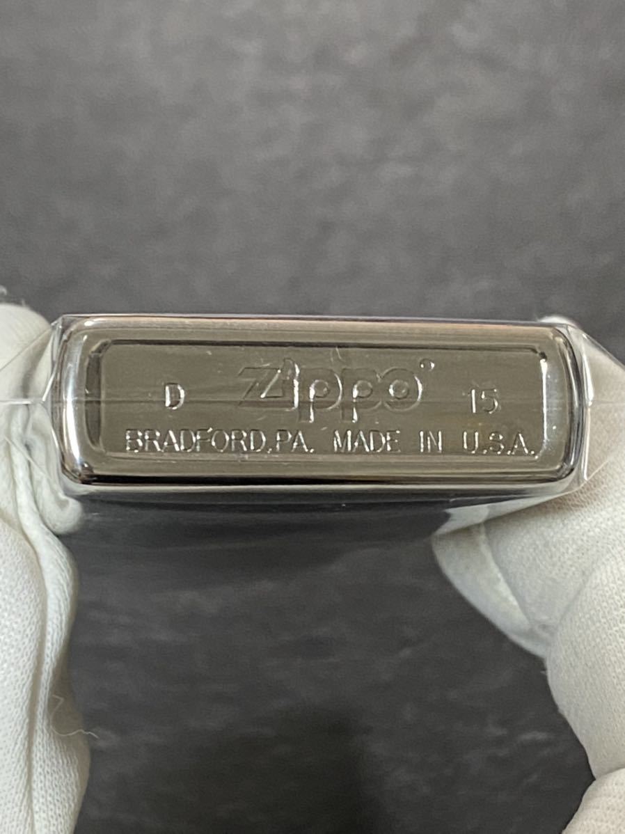 zippo シュプリーム ストライプ 両面加工 希少モデル 2015年製 シルバーインナー 2015年製 ケース 保証書付き