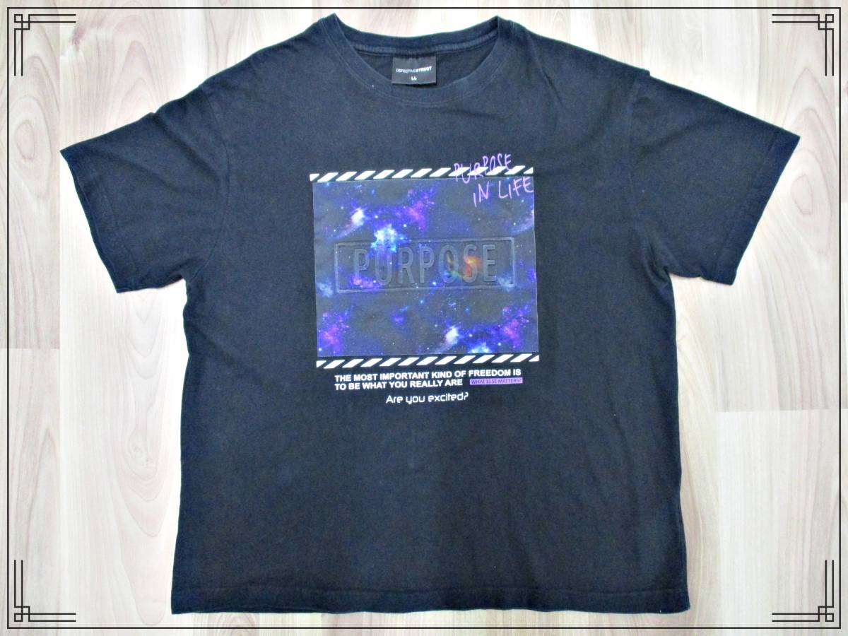 半袖Tシャツ メンズ 立体文字プリント ドロップショルダー 2色 ☆431【送料無料】DEFECTIVE STRUCT メンズ カットソー 半袖T