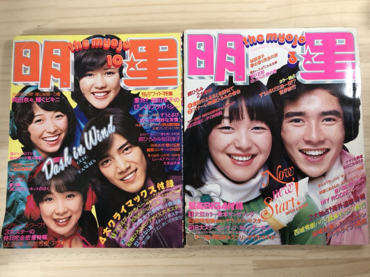 明星 【2冊セット】 1975年 10月号 1976年 3月号 岡田奈々 明星 【2冊セット】 1975年 10月号 1976年 3月号 岡田奈々