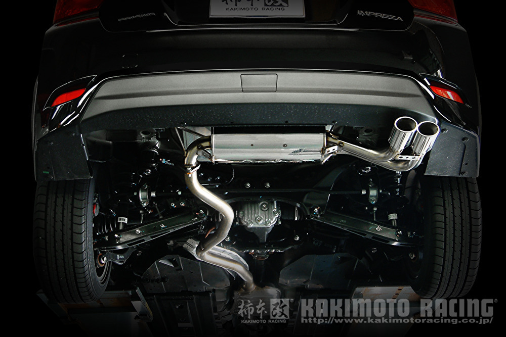 個人宅発送可能 柿本 マフラー KRnoble Ellisse ジョンキル SUBARU インプレッサスポーツ DBA-GP2 NA FB16 2WD CVT (B52345D)_画像3