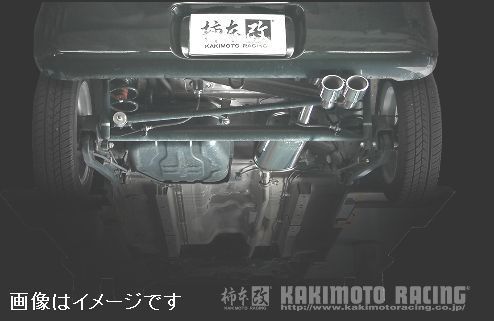 個人宅発送可能 柿本 マフラー KRnoble Ellisse クリスタルAB SUZUKI アルトラパン CBA-HE22S 前期 ターボ K6A 2WD CVT (S52325B)_画像3