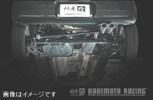 個人宅発送可能 柿本 マフラー KRnoble Ellisse ジョンキル MAZDA AZワゴン DBA-MJ23S 後期 NA K6A 2WD 4AT (S52325D)_画像3