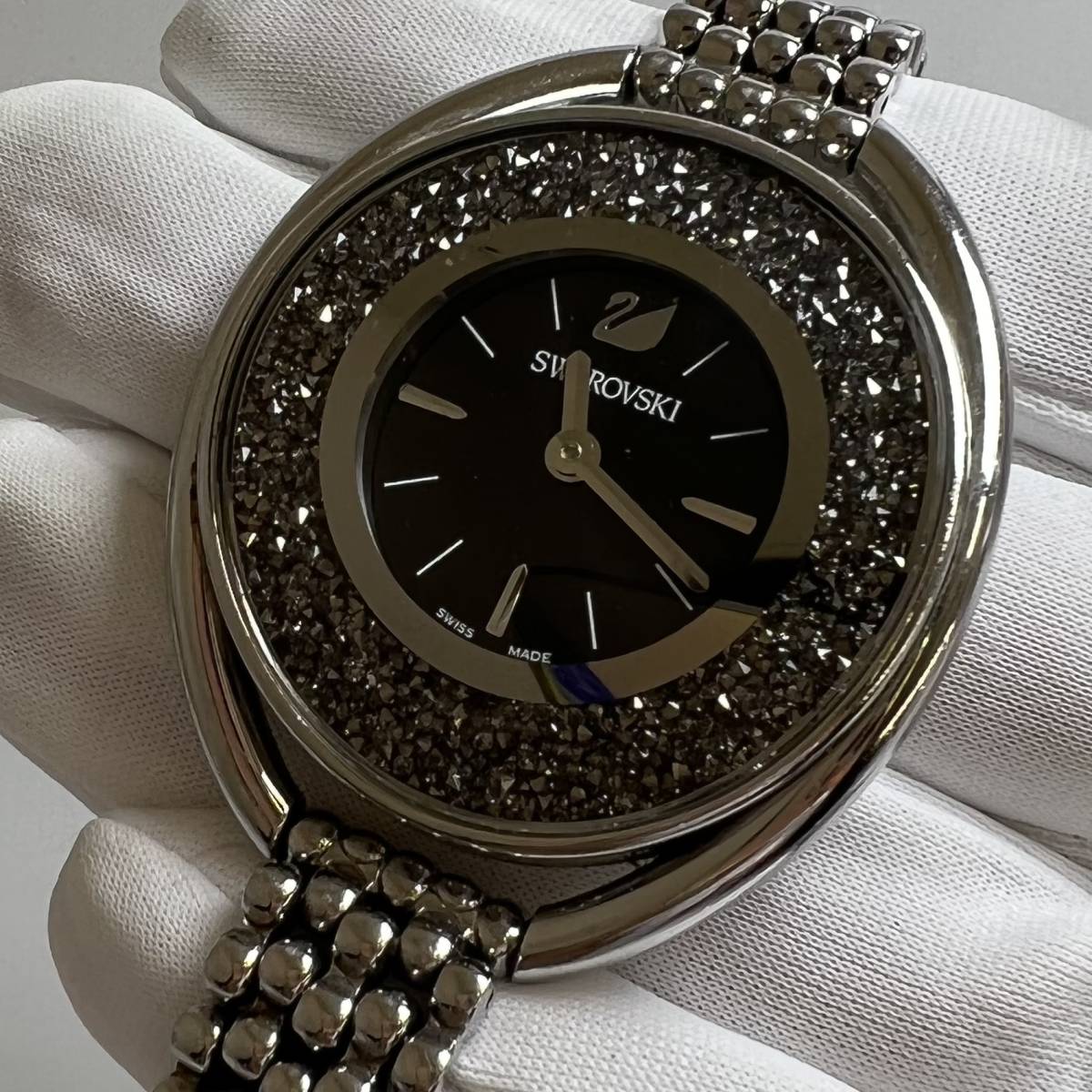 稼働品】SWAROVSKI スワロフスキー Crystalline Oval Black 5181664
