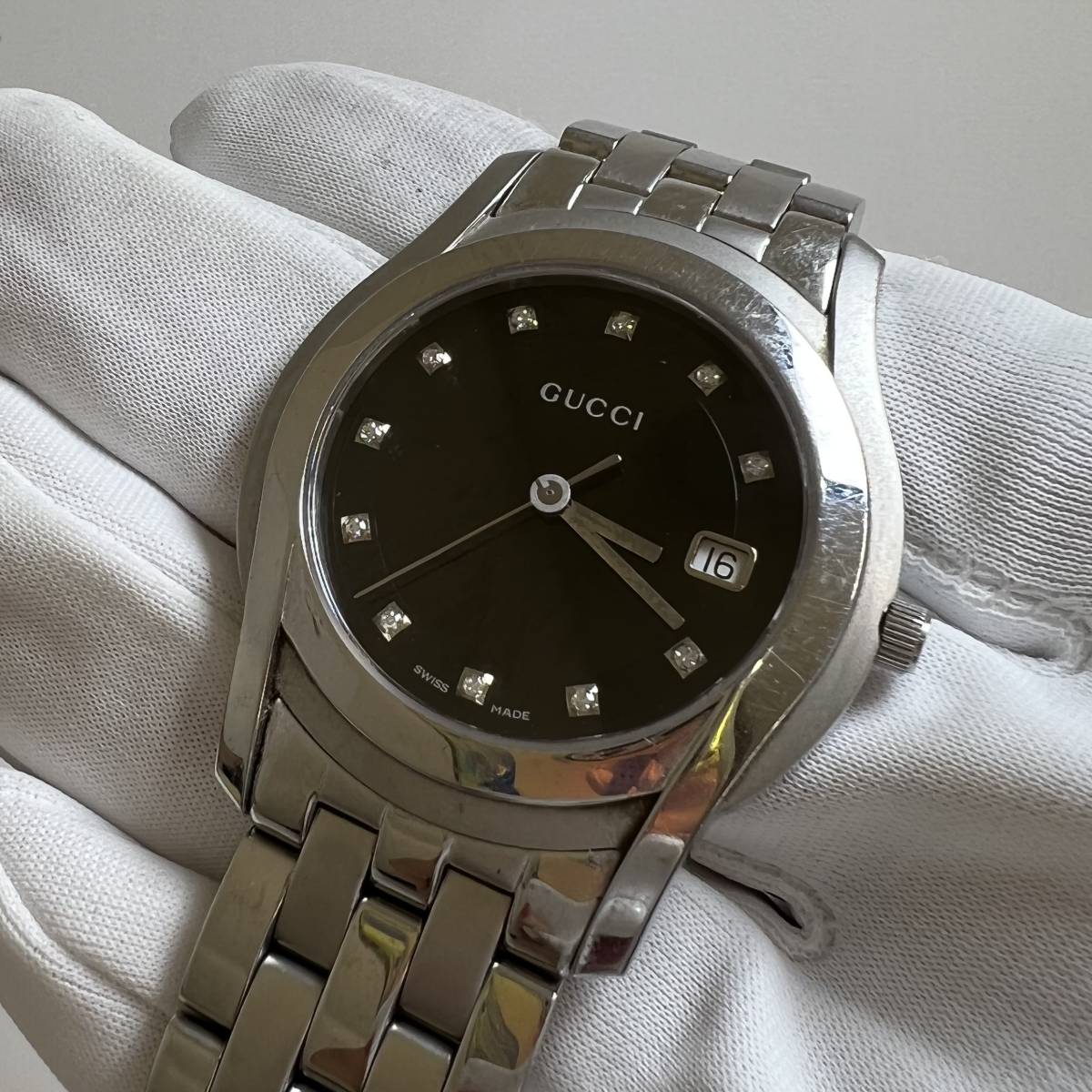 GUCCI グッチ 腕時計 稼働品 5500M 箱付き-