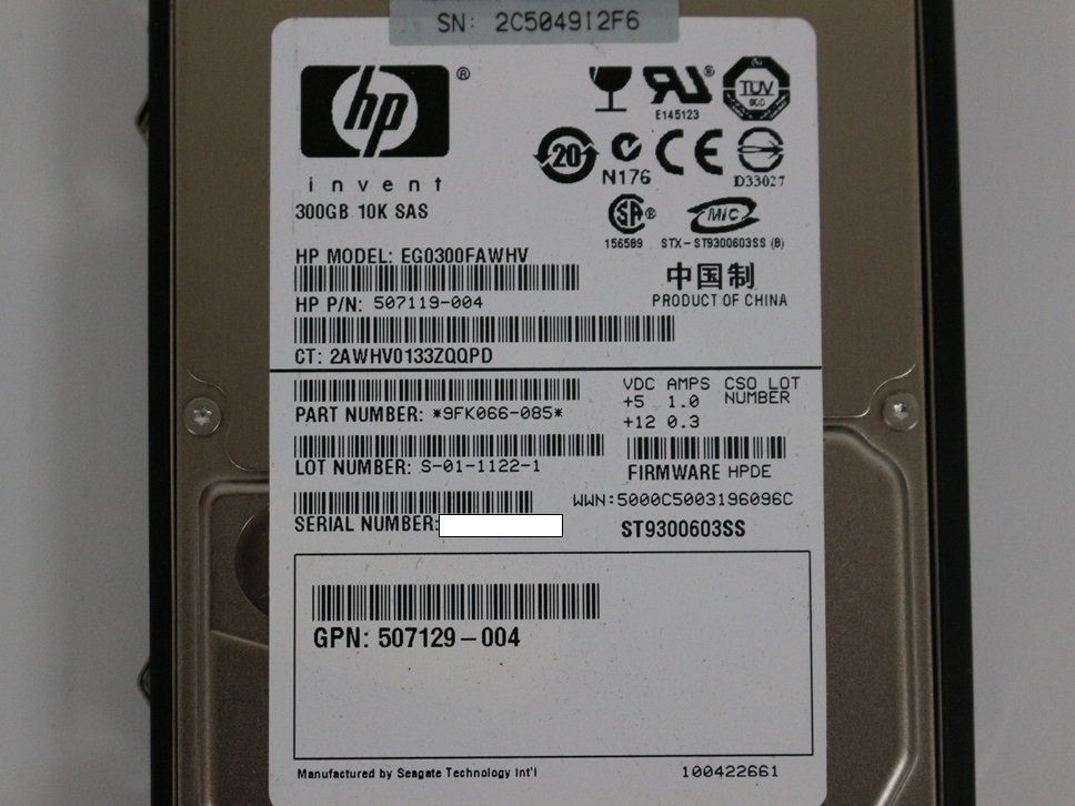 HP EG0300FAWHV ST9300603SS SAS 10K RPM HDD 300GB 2.5インチ_画像2