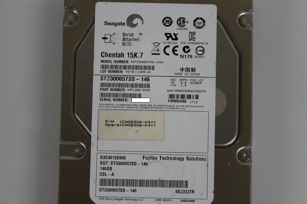 Seagate ST3300657SS-146 Cheetah 15K.7 SAS HDD 146GB 3.5インチ 在庫限定_画像2
