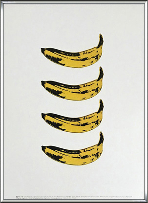Banana 1966 x4/ウォーホル/フレーム額装_画像1