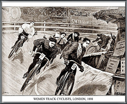 Women Track Cyclists 1898(アーティスト不明)額...+soporte.cofaer.org.ar