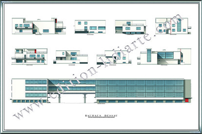 Bauhaus Dessau(バウハウス)額装済ポスター_画像1