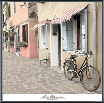 Venetian Bicycle(アラン ブラウステイン)額装済ポスター