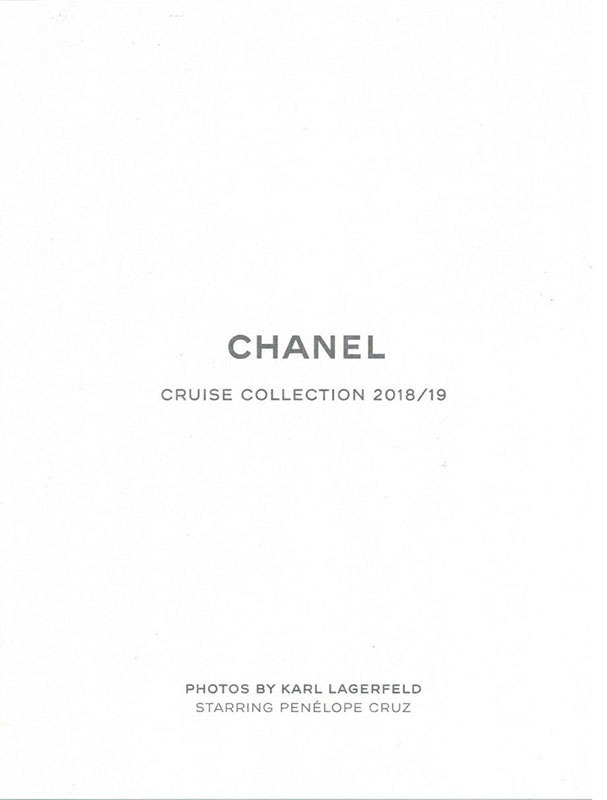 2018/19 CHANEL PENELOPE CRUZ /KARL LAGERFELD( Karl Rugger ferudo)/ frame frame 
