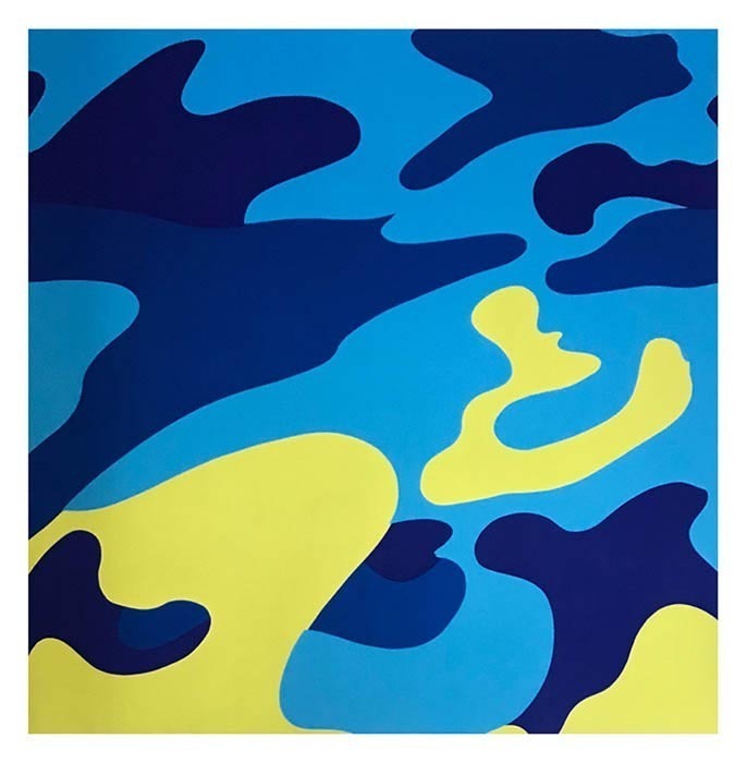 ポスター アンディ ウォーホル カモフラージュ 1987　(blue yellow)