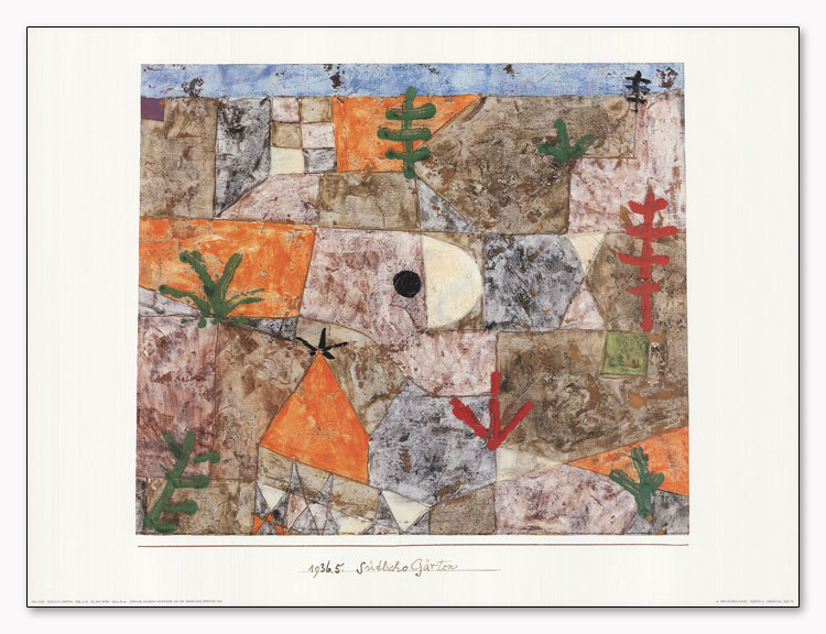 Sudliche Garten 1994/パウル クレー/フレーム額装 | ekanusantara.com