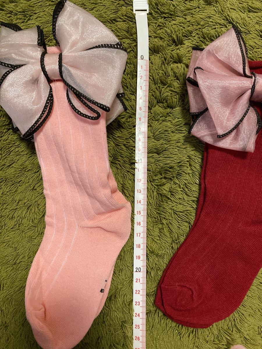  baby & Kids * socks [ new goods ]4~6 -years old * size :11~12cm* big ribbon 