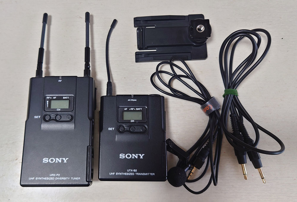 SONY ワイヤレスマイクセット、URX-P2受信機：UTX-B2送信機_画像1